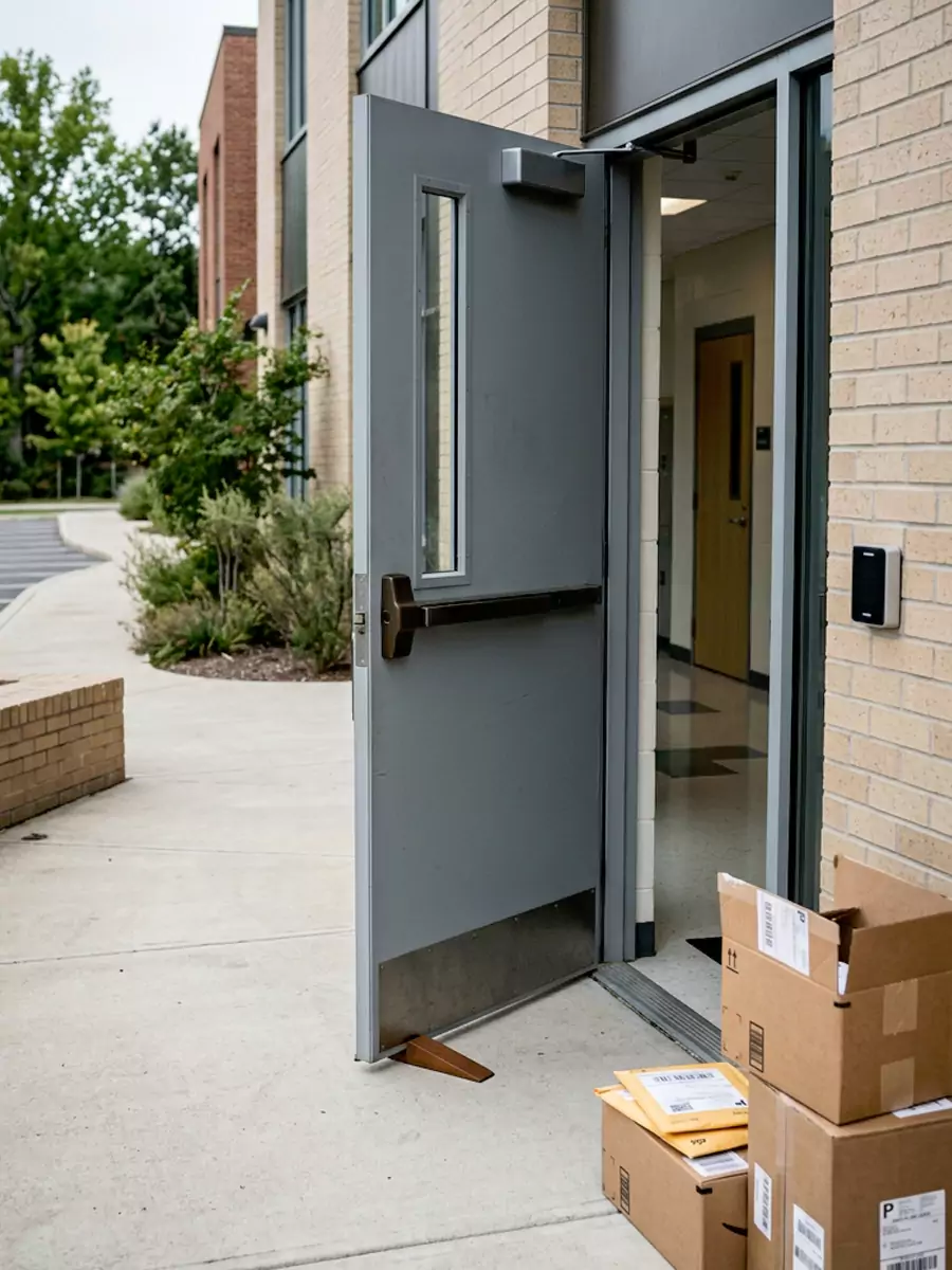 Propped Single-Entry Doors